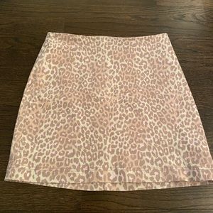 Mini animal print skirt